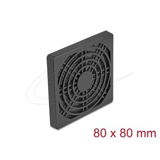   Delock Ventilátor rács porszűrővel 80 x 80 mm fekete (67311)