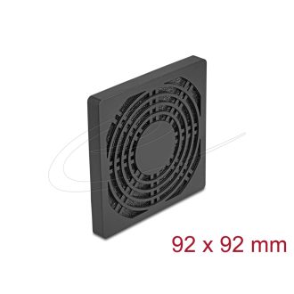   Delock Ventilátor rács porszűrővel 92 x 92 mm fekete (67312)