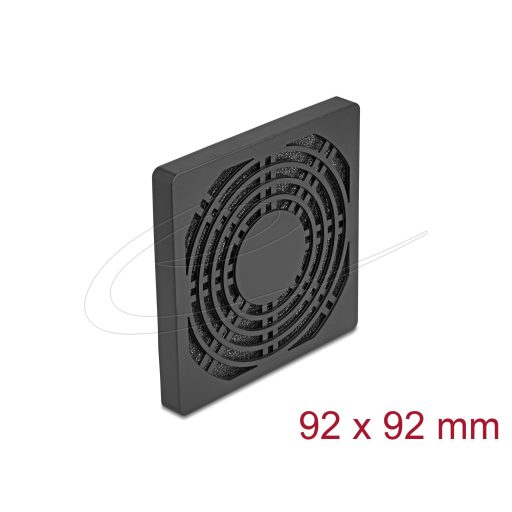 Delock Ventilátor rács porszűrővel 92 x 92 mm fekete (67312)