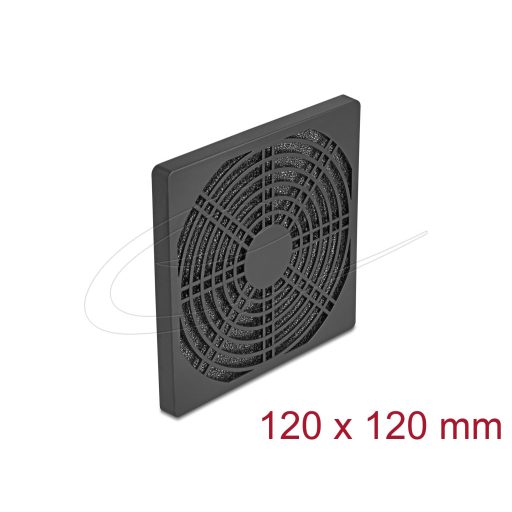 Delock Ventilátor rács porszűrővel 120 x 120 mm fekete (67313)
