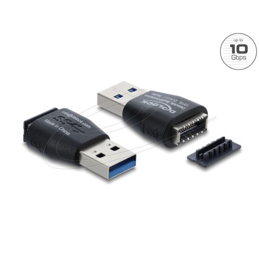 Delock Adapter USB 10 Gbps A-típusú csatlakozó   USB 10 Gbps E-típusú A kulcs csatlakozó (67339)