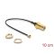 Delock Antenna kábel SMA anya válaszfali csatlakozóval apa I-PEX Inc., MHF  I -dugó 1.13 10 cm menethossz 10 mm (67413)