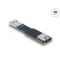 Delock USB 10 Gbps adapter USB A-típusú aljzat   dugós csatlakozó, egyenes, lapos kialakítású (67419)