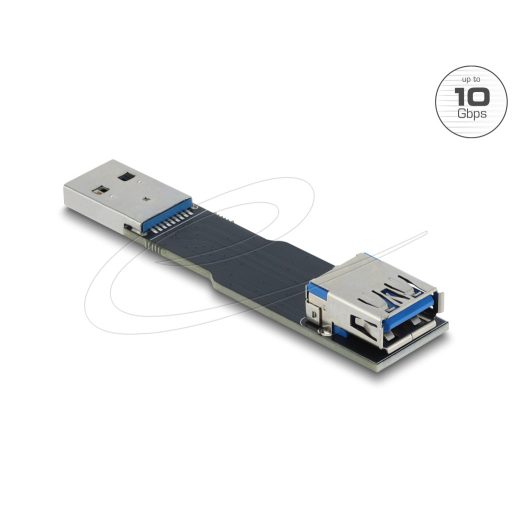 Delock USB 10 Gbps adapter USB A-típusú aljzat   dugós csatlakozó, egyenes kialakítású (67420)