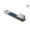 Delock USB 10 Gbps adapter USB A-típusú aljzat   dugó csatlakozó, 90 -ban felfelé elforgatott (67421)