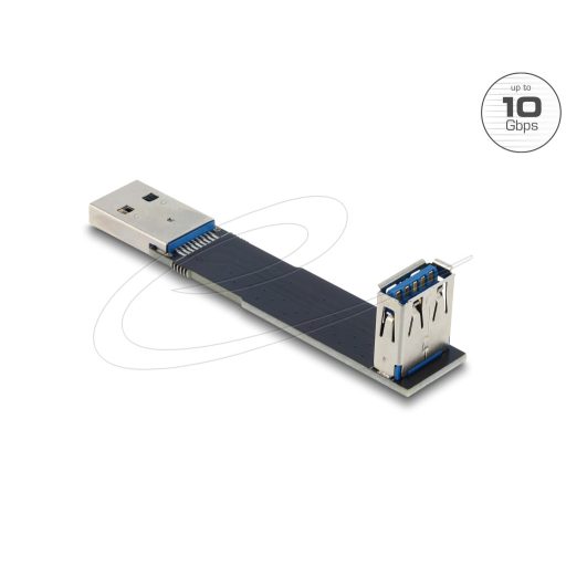 Delock USB 10 Gbps adapter USB A-típusú aljzat   dugó csatlakozó, 90 -ban hajlított (67423)