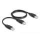 Delock USB 2.0 kábel A-típusú a 2 x A-tipusú 70 cm