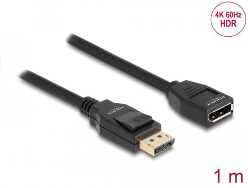 Delock DisplayPort 1.2 bővítőkábel 4K 60 Hz 1 m