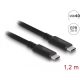Delock USB4 40 Gbps koaxiális kábel 1,2 m USB PD 3.1 kiterjesztett teljesítménytartomány 240 W (80009)
