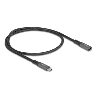   Delock USB 10 Gbps bővítő kábel USB Type-C  apa - anya PD 3.0 100 W 0,5 m szürke fém (80021)