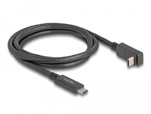 Delock USB 10 Gbps kábel USB Type-C  apa   USB Type-C  apa, ívelt felfelé / lefelé, 1 m 4K PD 60 W E-Marker (80034)