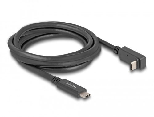 Delock USB 5 Gbps kábel USB Type-C  apa   USB Type-C  apa, ívelt felfelé / lefelé, 2 m 4K PD 60 W E-Marker (80035)