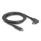 Delock USB 10 Gbps kábel USB Type-C  apa   USB Type-C  apa, ívelt bal / jobb, 1 m 4K PD 60 W E-Marker (80037)