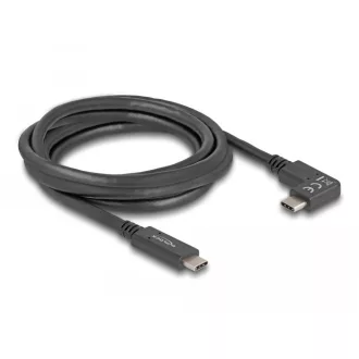   Delock USB 5 Gbps kábel USB Type-C  apa   USB Type-C  apa, ívelt bal / jobb, 2 m 4K PD 60 W E-Marker (80038)