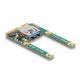 Delock Mini PCIe I/O 1 x A-típusú USB 2.0-s csatlakozó (teljes méret/fél méret) (80039)