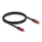 Delock USB 5 Gbps kábel USB Type-C  apa - apa PD 3.0 100 W E-Marker 1 m piros fém (80090)