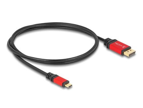 Delock USB Type-C  - DisplayPort kábel (DP Alt Mode) 8K 30 Hz-hez HDR funkcióval 1 m piros