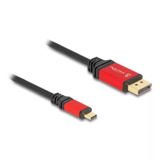   Delock USB Type-C  - DisplayPort kábel (DP Alt Mode) 8K 30 Hz-hez HDR funkcióval 3 m piros (80094)
