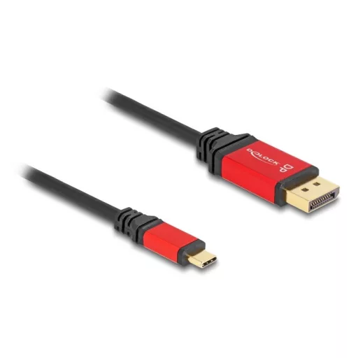 Delock USB Type-C  - DisplayPort kábel (DP Alt Mode) 8K 30 Hz-hez HDR funkcióval 3 m piros (80094)