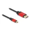 Delock USB Type-C  - DisplayPort kábel (DP Alt Mode) 8K 30 Hz-hez HDR funkcióval 3 m piros (80094)