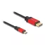 Delock USB Type-C  - DisplayPort kábel (DP Alt Mode) 8K 30 Hz-hez HDR funkcióval 3 m piros (80094)