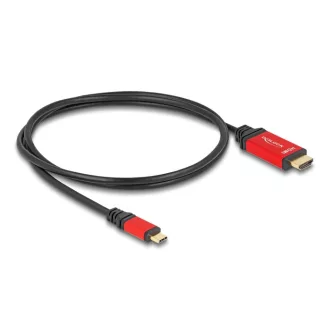   Delock USB Type-C  - HDMI kábel (DP Alt Mode) 8K 60 Hz-hez HDR funkcióval 1 m piros (80095)