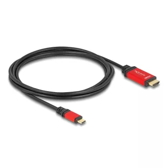   Delock USB Type-C  - HDMI kábel (DP Alt Mode) 8K 60 Hz-hez HDR funkcióval 2 m piros (80096)