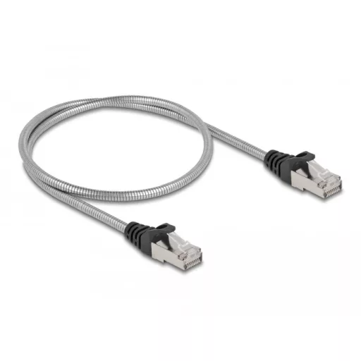 Delock RJ45, fém borítású kábel Cat.6A U/FTP, 0,5 méter (80107)