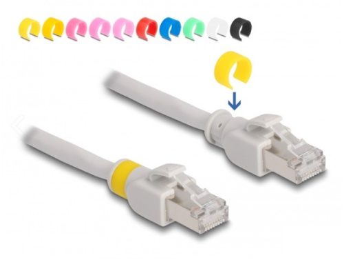 Delock Színes klipszes hálózati kábel RJ45 Cat.6A S/FTP 0,5 m