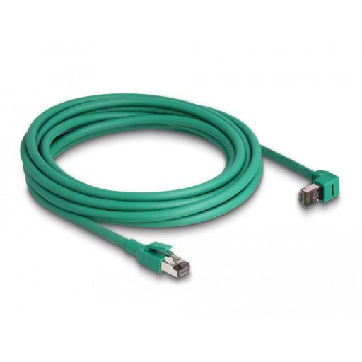 Delock RJ45 Hálózati kábel PROFINET SF/UTP 90  hajlított 3 m zöld (80124)