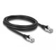Delock RJ45 hálózati kábel Cat.6A S/FTP PUR kültéri 0,5 m fekete (80133)