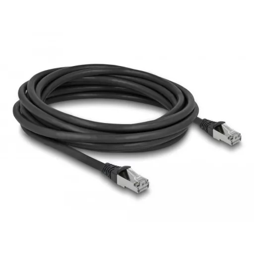 Delock RJ45 hálózati kábel Cat.6A S/FTP PUR kültéri 5 m fekete (80137)