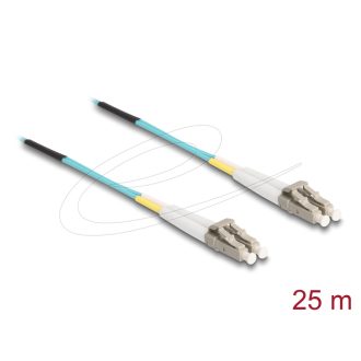   Delock Üvegszálas optikai kábel LC Duplex - LC Duplex egyszerű többszörös, OM3, 25 m (80150)