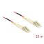 Delock Üvegszálas optikai kábel LC Duplex - LC Duplex egyszerű többszörös, OM4, 25 m (80154)