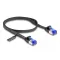 Delock RJ45 lapos patch kábel apa - apa Cat.6A flexibilis 0,5 m fekete (80174)