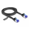 Delock RJ45 lapos patch kábel apa - apa Cat.6A flexibilis 1 m fekete (80175)