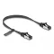 Delock RJ45 lapos patch kábel apa - apa Cat.8.1 flexibilis 0,25 m fekete (80177)