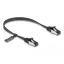 Delock RJ45 lapos patch kábel apa - apa Cat.8.1 flexibilis 0,25 m fekete (80177)