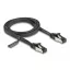 Delock RJ45 lapos patch kábel apa - apa Cat.8.1 flexibilis 1 m fekete (80179)