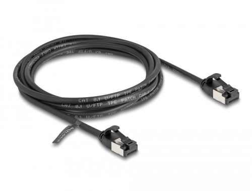 Delock RJ45 kábel apa - apa Cat.8.1 flexibilis 2 m fekete