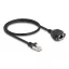 Delock RJ50 bővítő kábel apa - anya S/FTP 0,5 m fekete (80192)