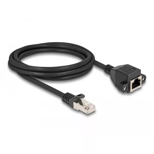 Delock RJ50 bővítő kábel apa - anya S/FTP 2 m fekete (80194)