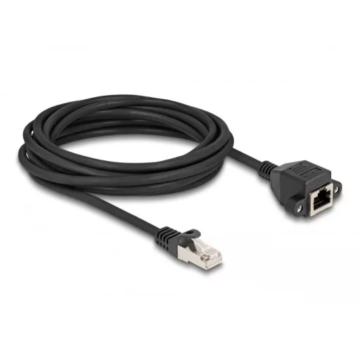 Delock RJ50 bővítő kábel apa - anya S/FTP 5 m fekete (80196)