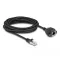 Delock RJ50 bővítő kábel apa - anya S/FTP 5 m fekete (80196)