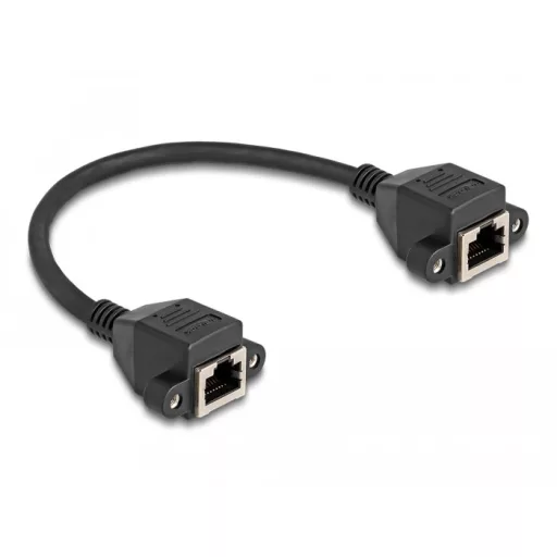 Delock RJ50 bővítő kábel anya - anya S/FTP 0,25 m fekete (80197)