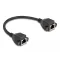 Delock RJ50 bővítő kábel anya - anya S/FTP 0,25 m fekete (80197)