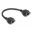 Delock RJ50 bővítő kábel anya - anya S/FTP 0,25 m fekete (80197)