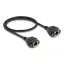 Delock RJ50 bővítő kábel anya - anya S/FTP 0,5 m fekete (80198)
