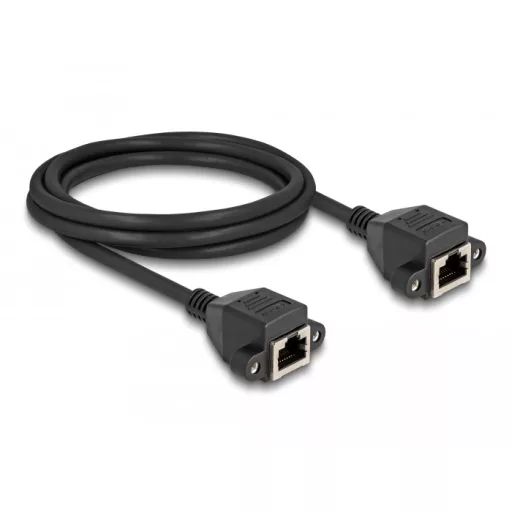 Delock RJ50 bővítő kábel anya - anya S/FTP 2 m fekete (80200)