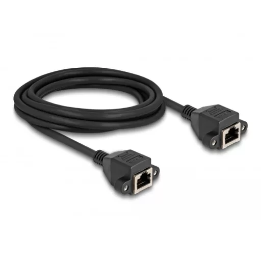 Delock RJ50 bővítő kábel anya - anya S/FTP 3 m fekete (80201)